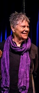 Sandra at a performance evening.